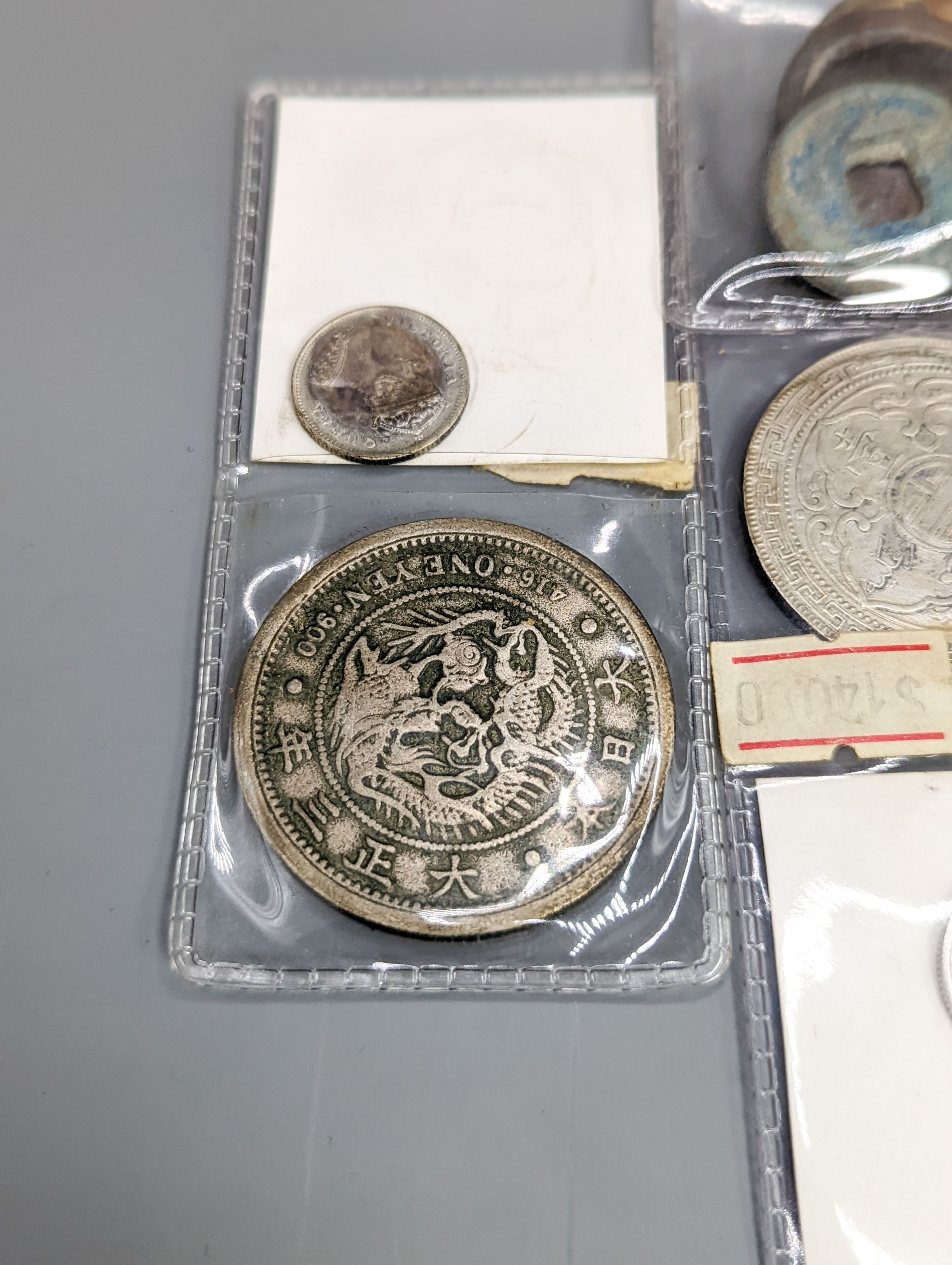 A group of Chinese coins